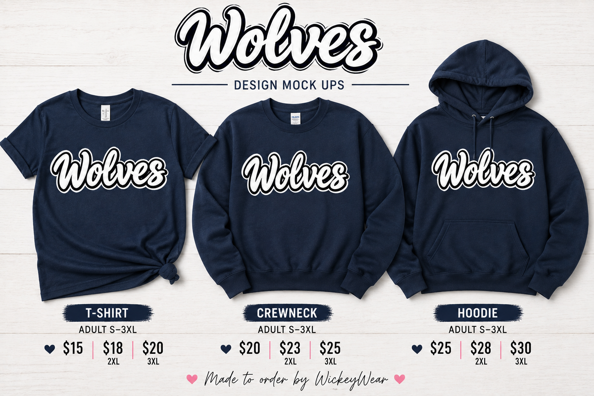 Wolves Spirit Wear | T-Shirt, Crewneck & Hoodie