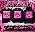 Pink Out Football Bow – Breast Cancer Awareness