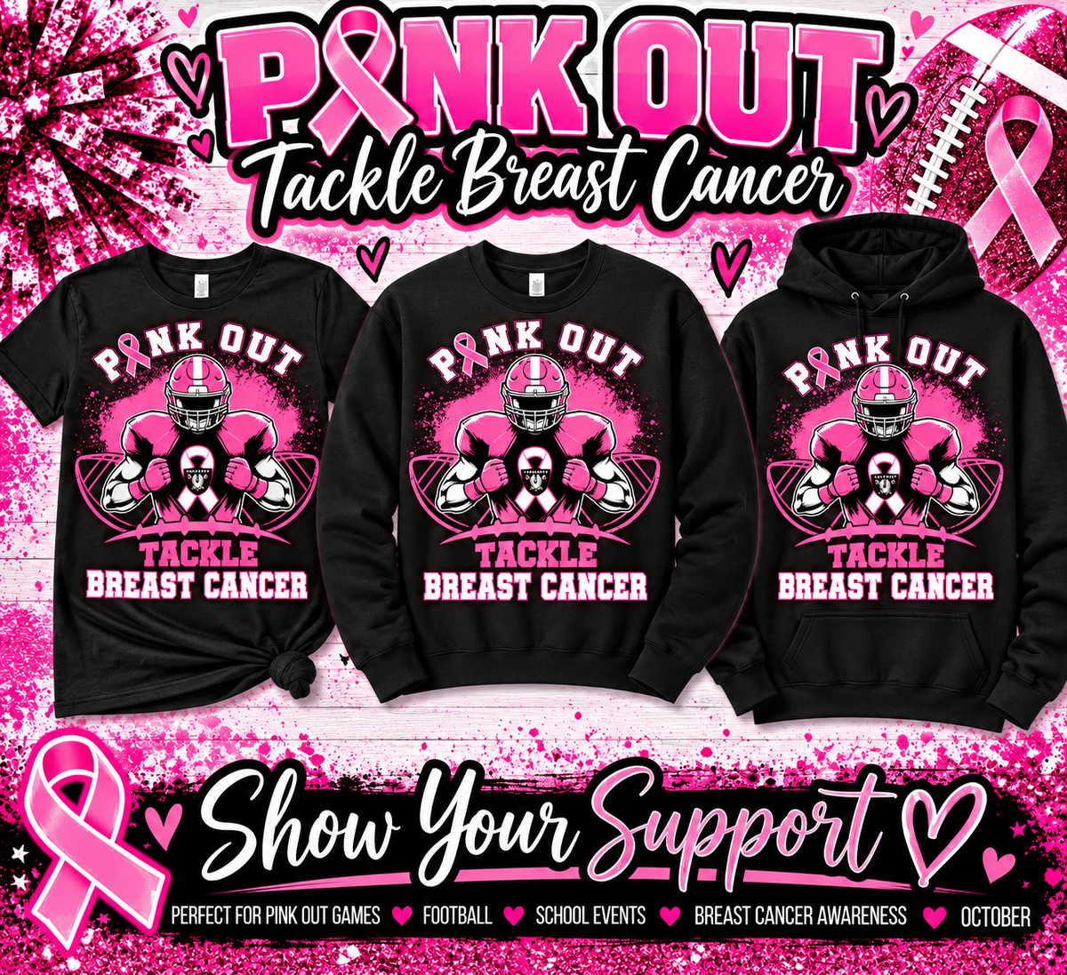 Raiders Pink Out Football – Tackle Breast Cancer